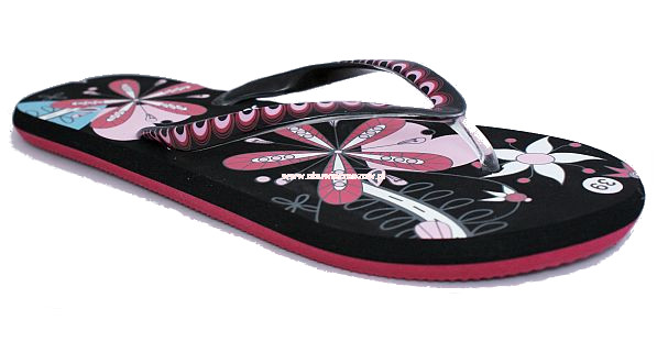 JAPONKI DAMSKIE KLAPKI PLAŻOWE A8862 czarne z Węgier A8862c1.JPG