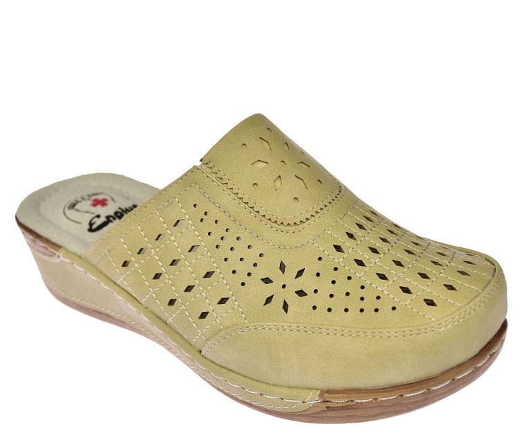 Klapki medyczne damskie z gumą na podbiciu