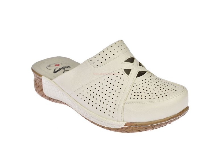 Białe klapki dla pielęgniarek medyczne Enplus R1901-2.jpg