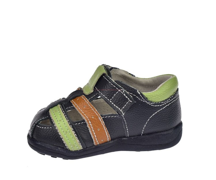Sandałki dziecięce skórzane z piętą zabudowane Super Gear b1597.jpg