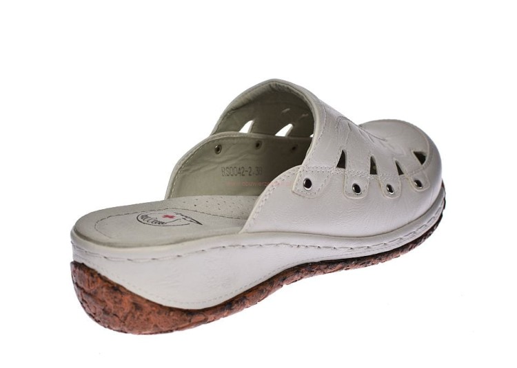 Klapki medyczne na praktyki w szpitalu białe skórzane rs0042-2.jpg