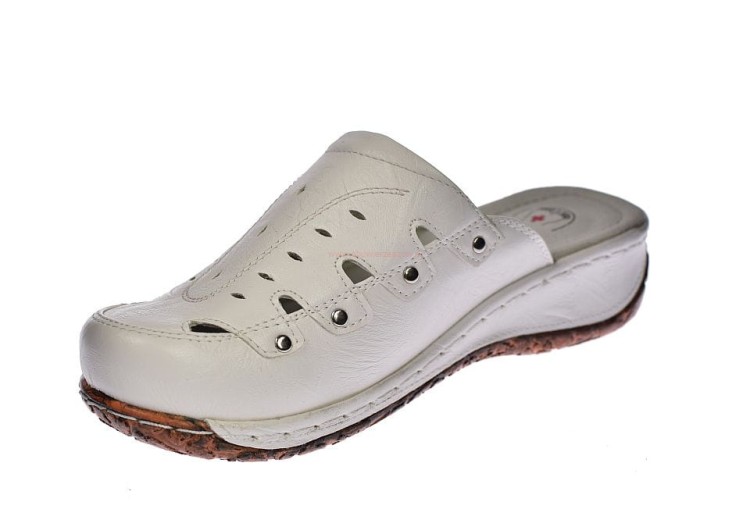 Klapki damskie na koturnie medyczne skórzana wkładka rs0042-2.jpg