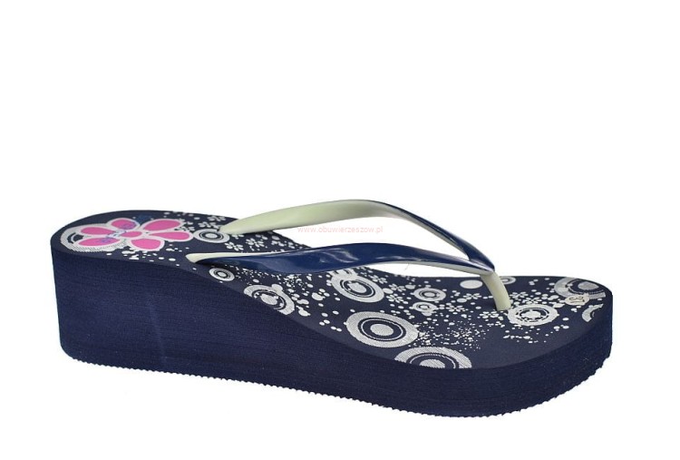 Japonki na koturnie damskie klapki basenowe B1490.jpg