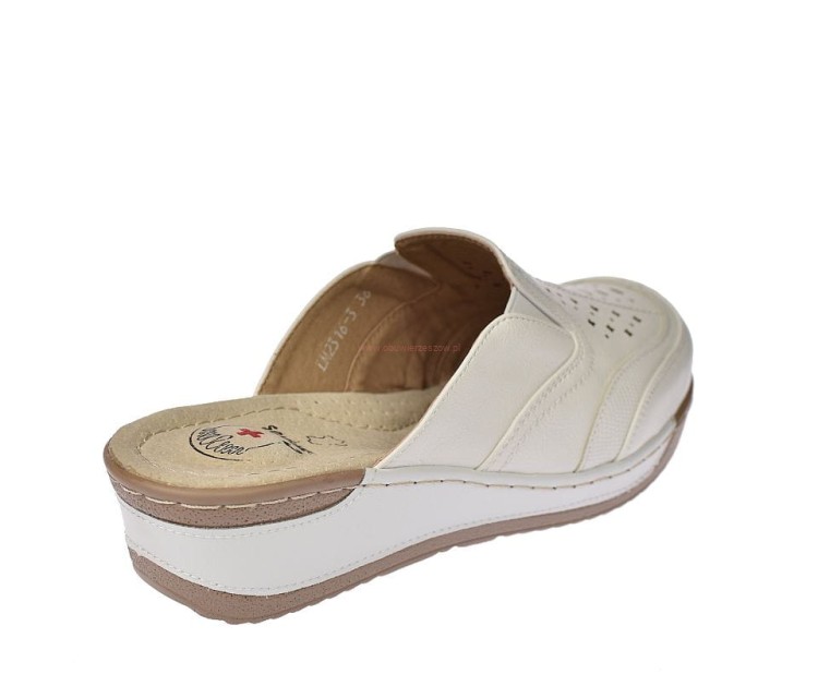 Białe klapki damskie profilaktyczne szpitalne LM2316.jpg