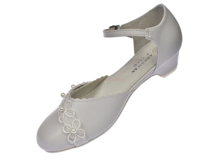 Buty komunijne białe balerinki dziewczęce American KOM42/23.jpg