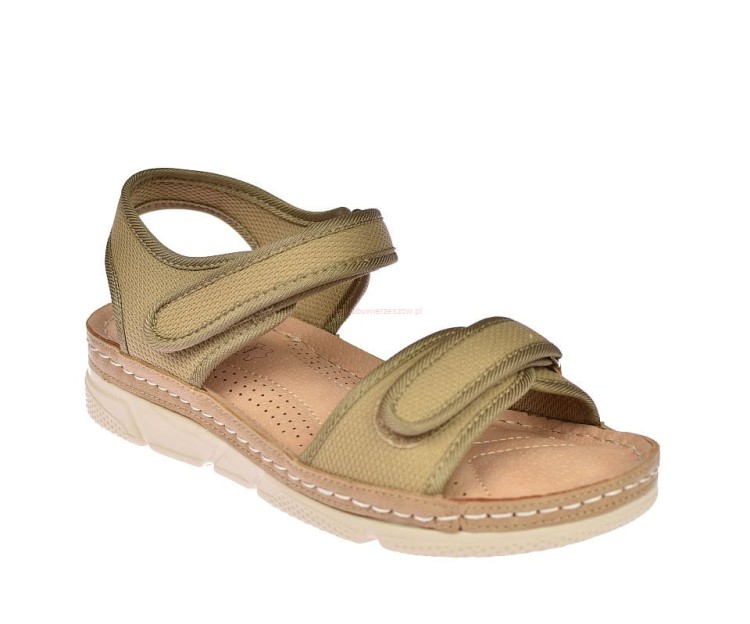 Sandały damskie wkładka skóra paski na rzepy S-3-0543.jpg