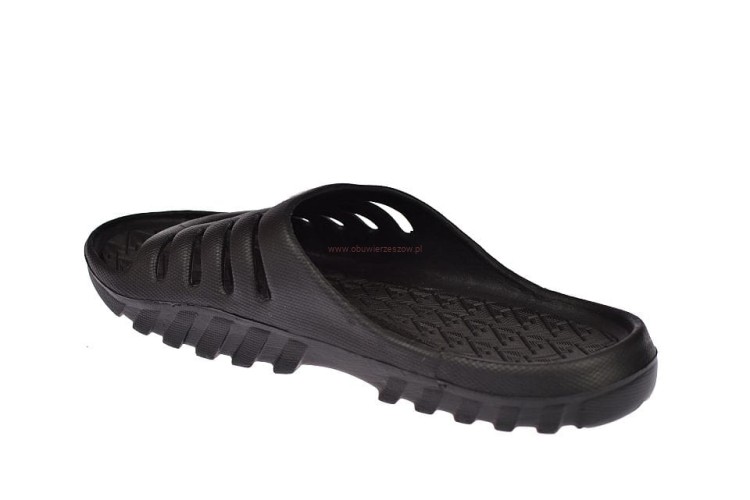 klapki męskie basenowe American NH190 czarne szerokie stopy