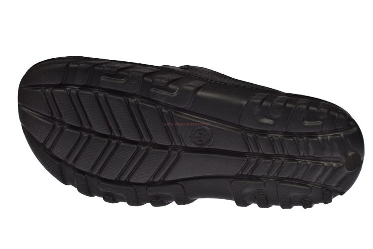 klapki basenowe American Club czarne profil podeszwy