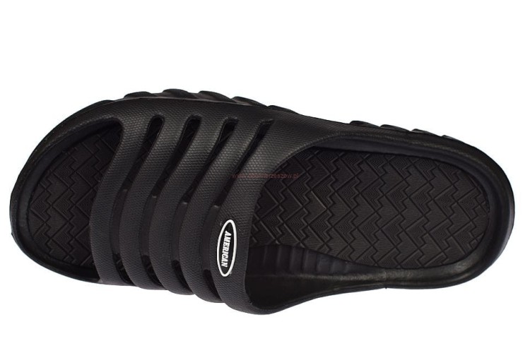 klapki American NH190 BK czarne widok z góry