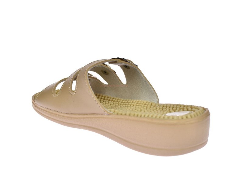 Fakirki damskie 8826-3A – klapki masujące na koturnie 4 cm