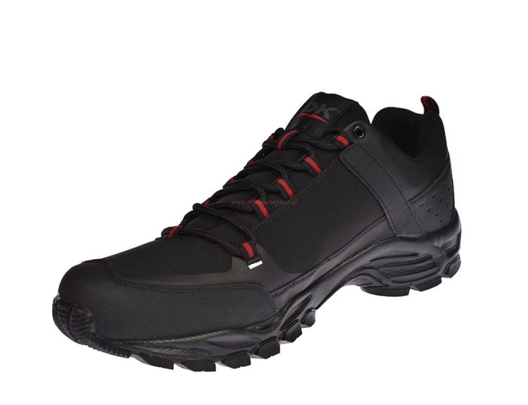 duże buty trekkingowe męskie DK 1096 czarno czerwone