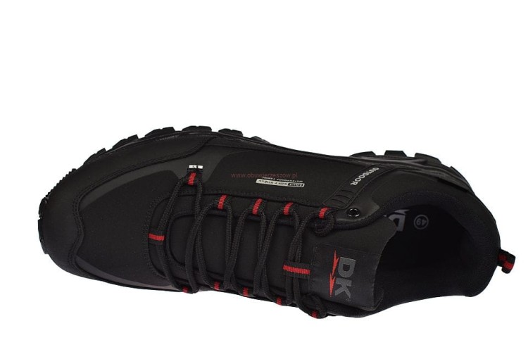 duże buty trekkingowe męskie DK 1096 czarno czerwone