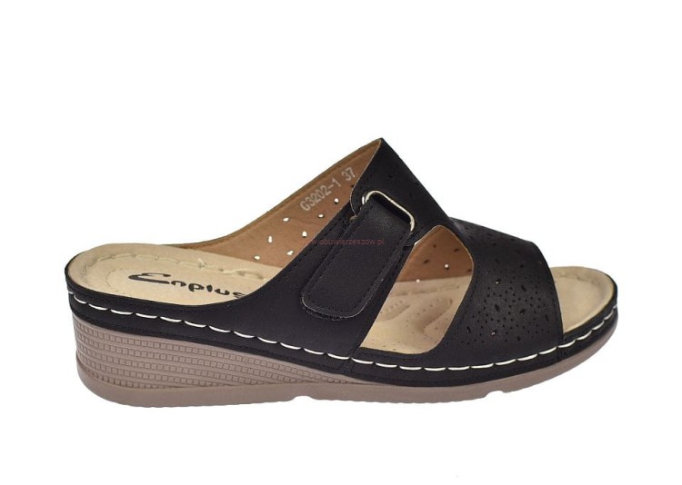 Klapki zdrowotne Enplus damskie skóra wkładka G3202-1.jpg