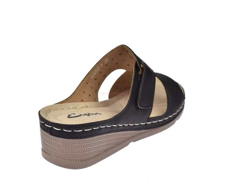 Klapki zdrowotne profilowane damskie na rzepy Enplus G3202-1.jpg