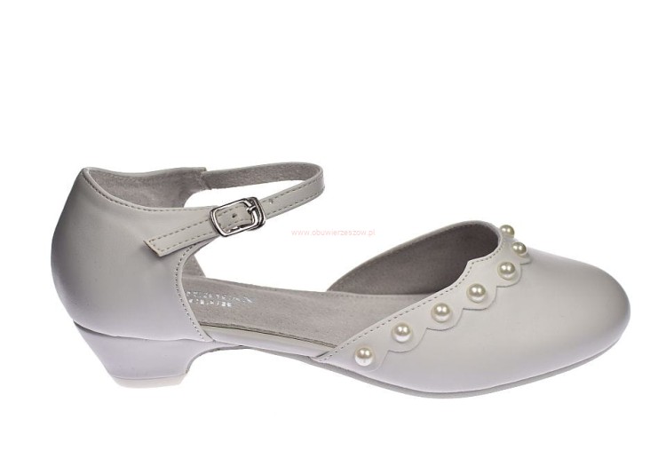 Buty do komunii białe baleriny dziewczęca na obcasie kom59/24.jpg