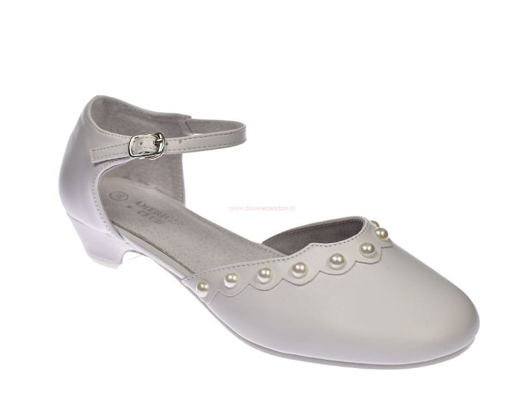 Baleriny białe do komunii dziewczęce komunijne kom59/24.jpg