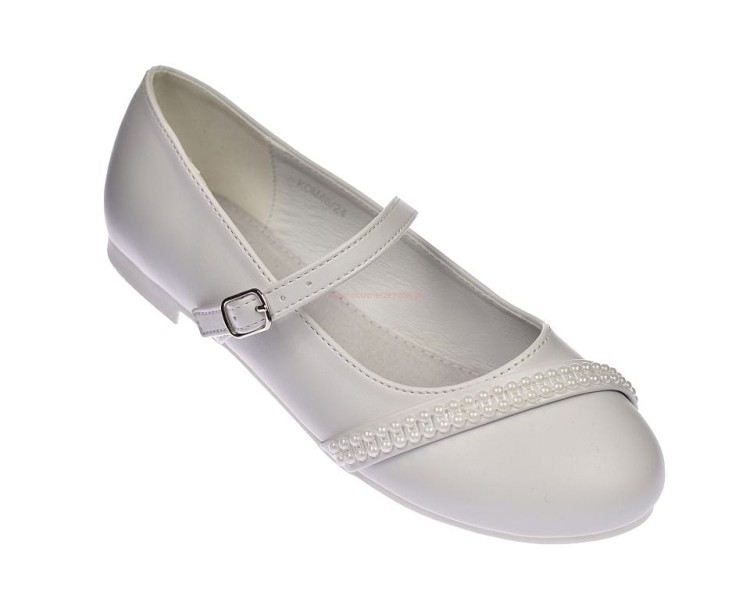 Buty komunijne białe baleriny pełne dziewczęce kom46/24.jpg