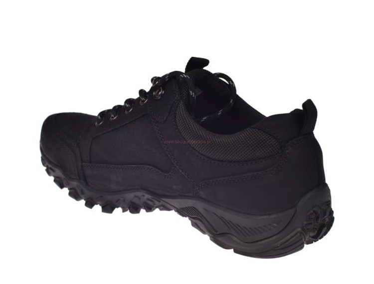 Buty trekkingowe męskie skórzane American Club CY110/24 czarne