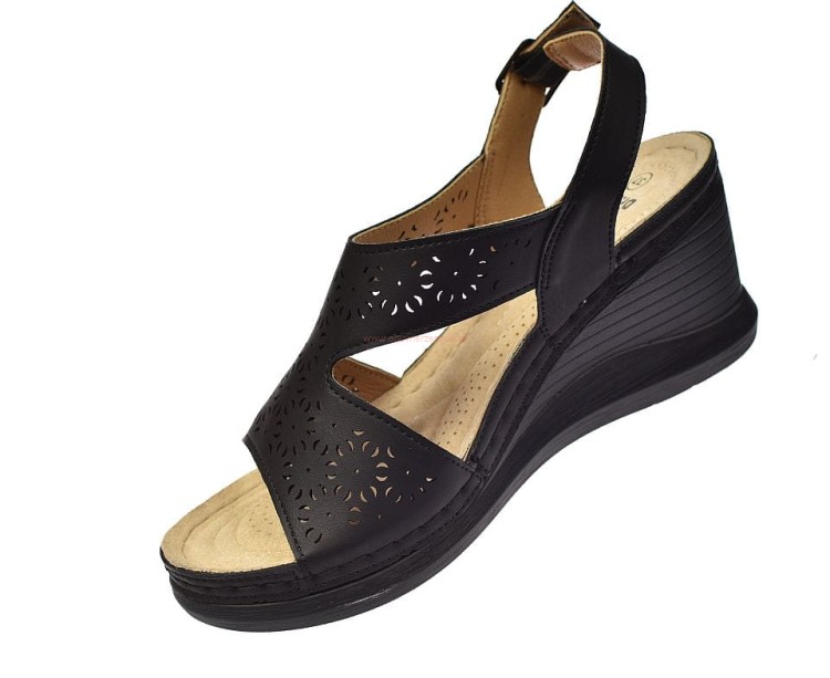 Sandały na szersze stopy damskie na koturnie KL-Q13910.jpg