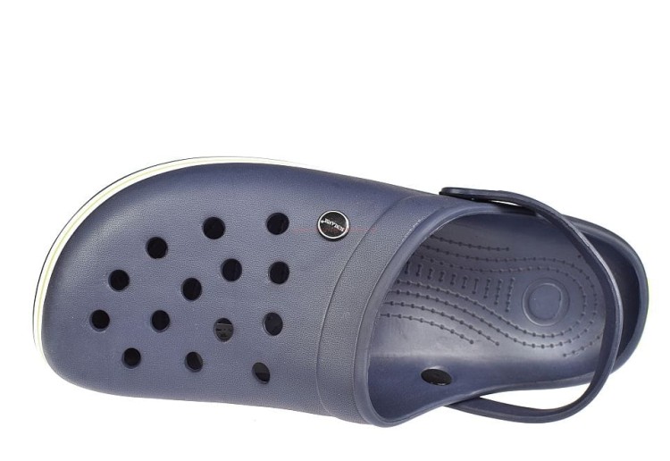 Klapki męskie kroksy H133-5 czarne z paskiem na piętę