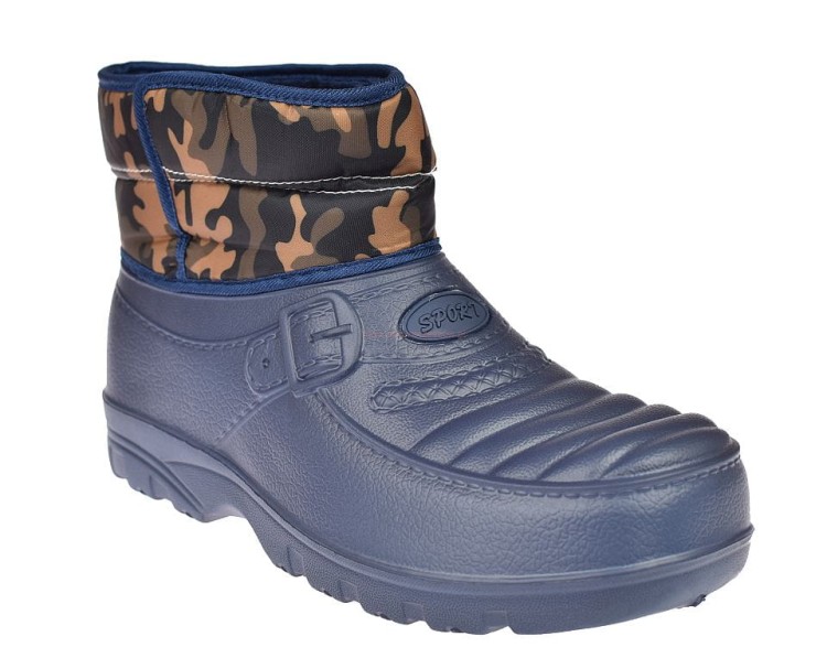 Kalosze męskie piankowe wysokie ocieplane na rzepy 4773.jpg