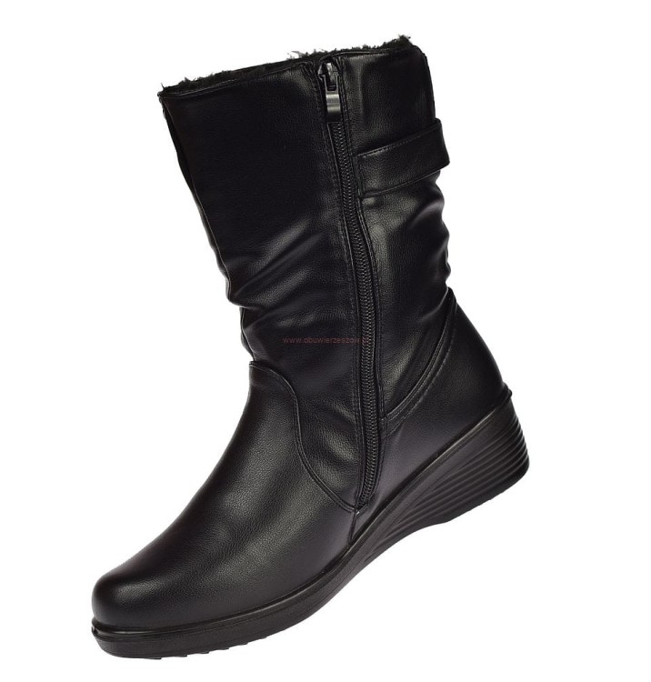 Kozaki ocieplane damskie wysokie botki za suwak B-3-208.jpg