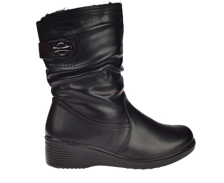 Botki wysokie ocieplane damskie kozaki na suwak B-3-208.jpg