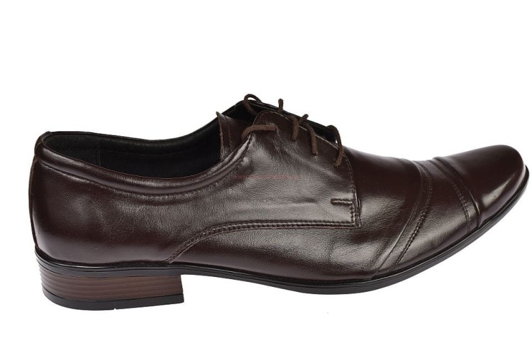 Półbuty męskie skórzane na wesele eleganckie pantofle M123.jpg