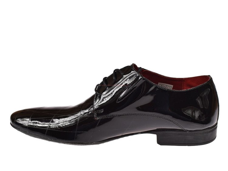 Buty wizytowe męskie lakierki czarne skórzane M137.jpg