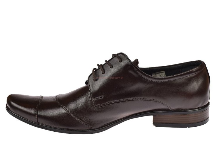 Półbuty wizytowe męskie pantofle eleganckie skóra M141.jpg