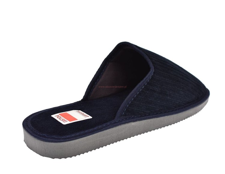 Pantofle męskie sztruksowe kapcie pokojowe MKS.jpg