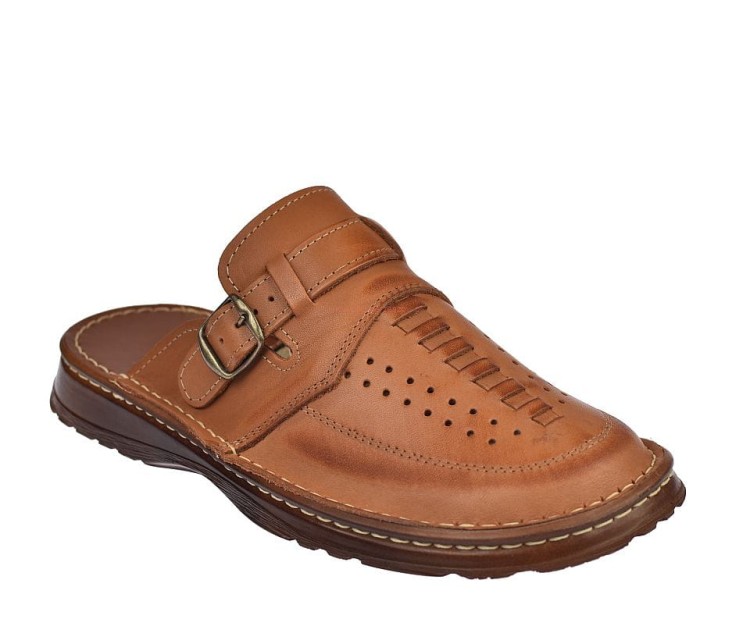 Klapki męskie skórzane Polskie sandały