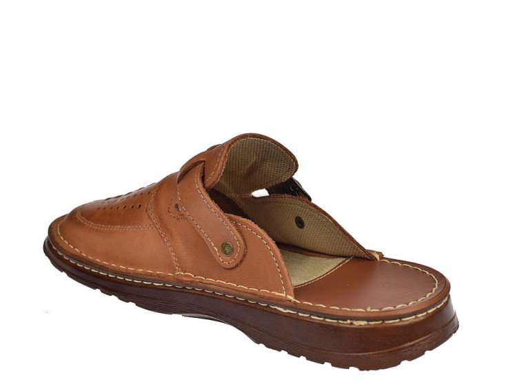 Klapki męskie skóra pełne przody s023.jpg