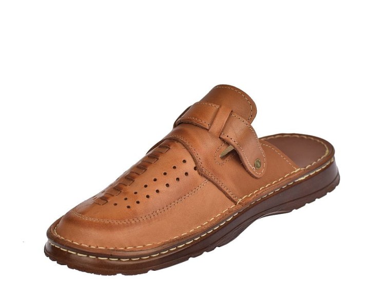 Chodaki męskie skórzane klapki Polskie s023g.jpg