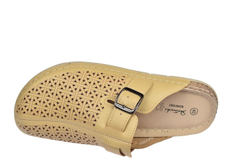 Wkładka ze skóry naturalnej w klapkach Skotnicki KL-3-4031 – komfortowe wnętrze buta.jpg