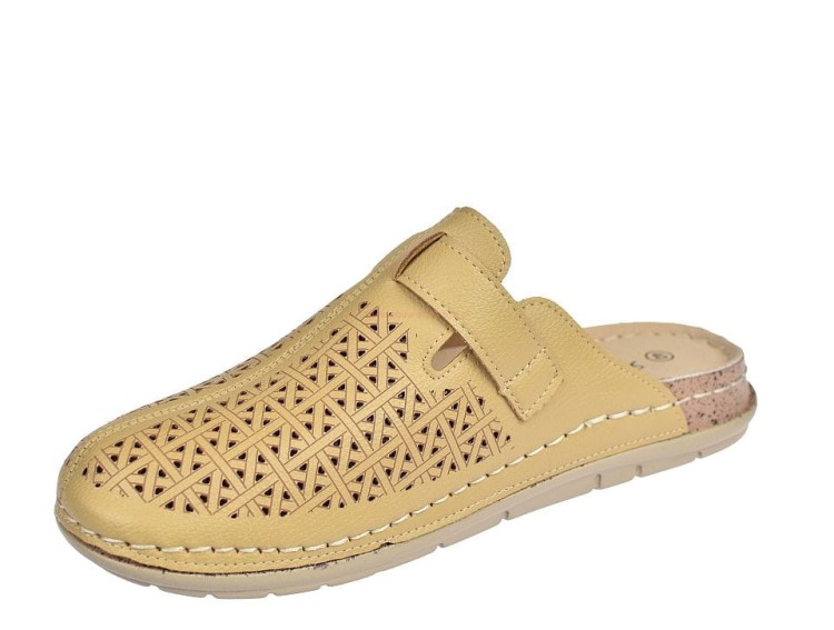 Stylowe klapki z naturalnej skóry i regulowanym paskiem