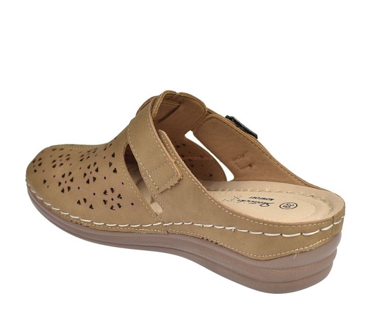 Klapki damskie zakryte palce koturna KL-4-04026.jpg