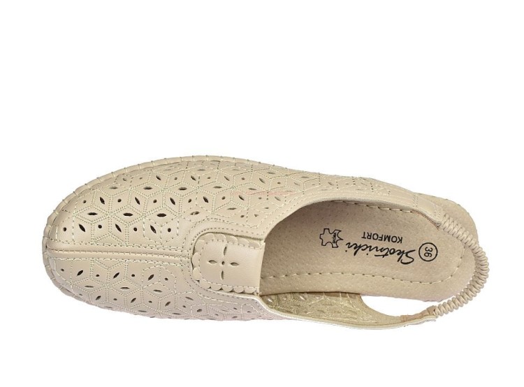 Sandały zakryte damskie koturna wysokie podbicie