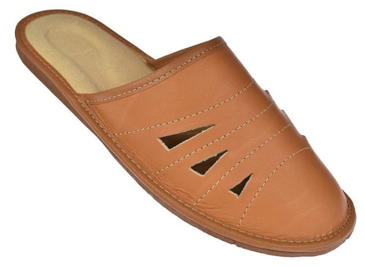 Kapcie męskie skórzane zakopianki klapki letnie domowe