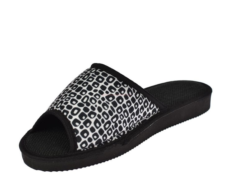 Miękkość i styl – kapcie bez palców Pami, 100% bawełna