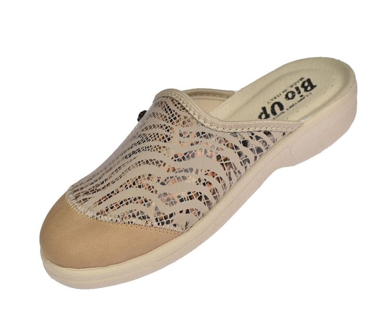 Klapki damskie Bio Up 453 BE wsuwane, idealne na szerokie i wrażliwe stopy