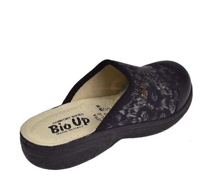 Czarne klapki Bio Up 453 BE wsuwane, komfortowe i stabilne