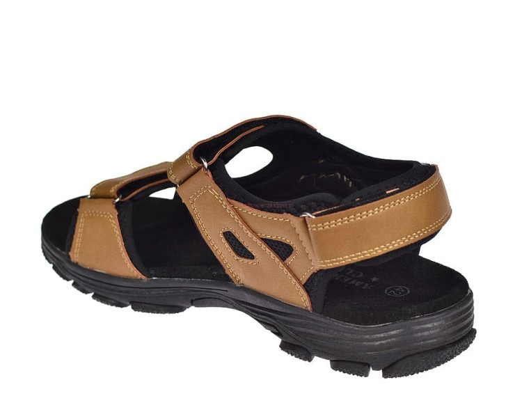 Stylowe sandały męskie w kolorze camel – American Club HL176