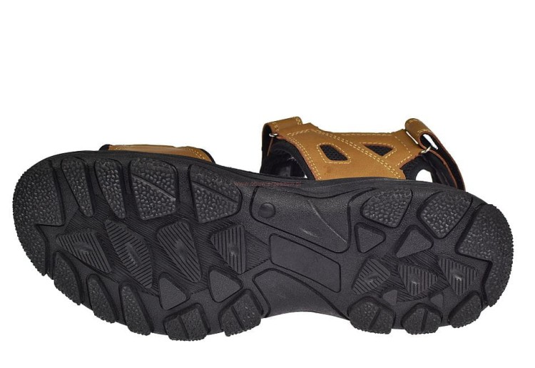 Antypoślizgowa podeszwa sandałów męskich American HL176 camel