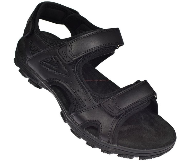 Letnie sandały męskie na rzepy – model HL176 black