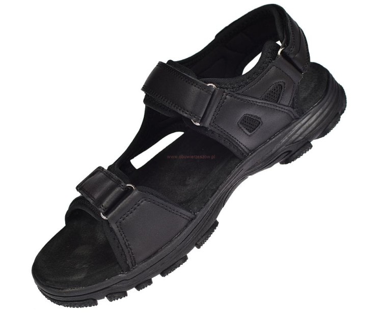 Sandały męskie American HL176 black – widok z boku