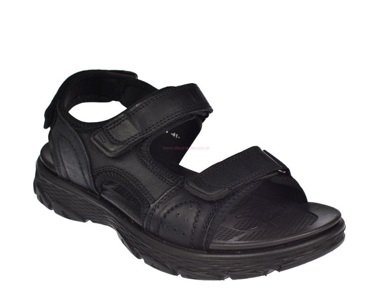 American Club CY114/24 czarne sandały z paskiem na pięcie