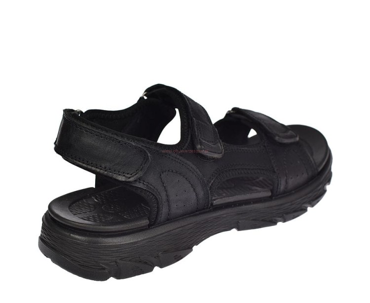 lekkie i szybkoschnące sandały męskie czarne z rzepami