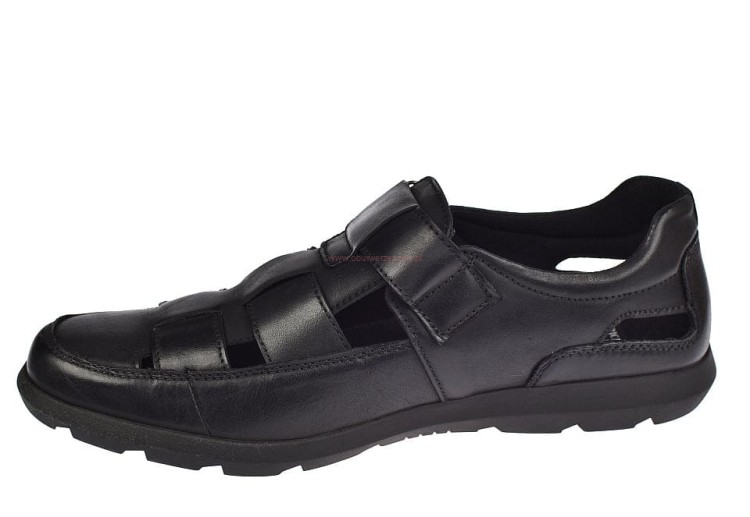 profil sandałów męskich czarnych American Club – widok z boku