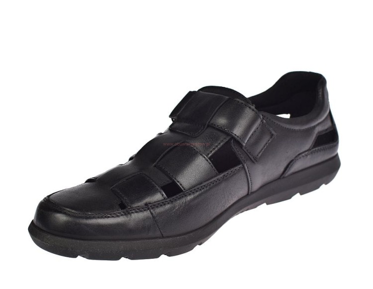 sandały American Club CY142 czarne na rzepy – detal zapięcia